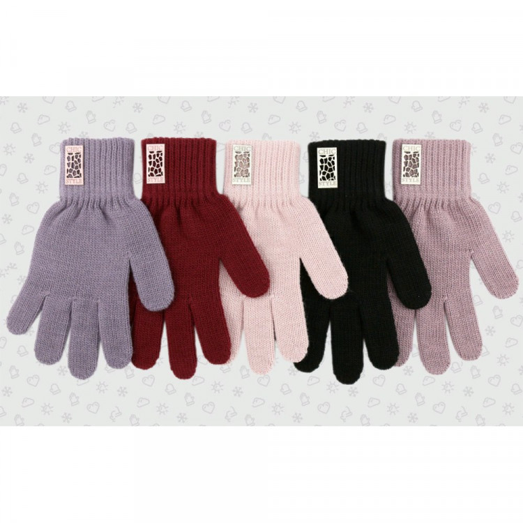 Перчатки для девочки (Полярик) арт.TG-496 размер 16 (9-10л) цвет в ассортименте