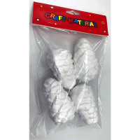 Заготовка для декорирования из пенополистирола Шишки 4 штуки 74х70мм (deVENTE) арт.8003114