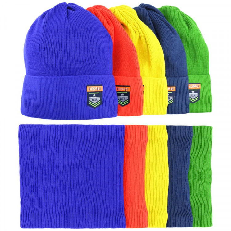 Комплект зимний для мальчика (Полярик) арт.M-02-46 размер 52-54 (шапка+снуд) цвет в ассортименте
