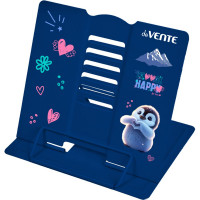 Подставка для книг (deVENTE) металл Happy Pinguin противоскользящие ножки 15,4x15,2 см синяя арт.8063510