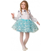 Карнавальная юбка для девочек Голубая р.30(116) арт.6076