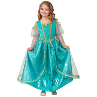 Костюм для девочки Принцесса Ариэль (платье,брошь) р.26/104-34/134 арт.1926