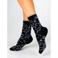 Носки для девочки арт.С2155 размер 18-22 хлопок72% полиамид 21% эластан 4% ПП 3% цвет черный (Красная ветка)