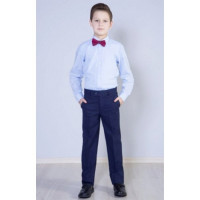 Брюки для мальчика (OVAS) Геометрия зауженный силуэт размер 36/152-42/176 цвет синий