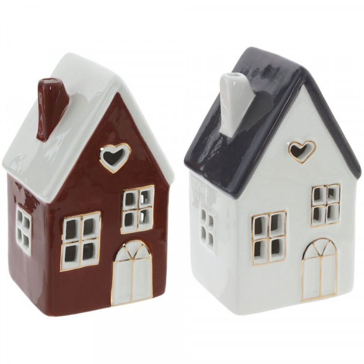 Статуэтка декоративная "Домик" 14см с подсветкой 2 вида арт.821525