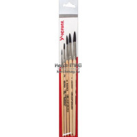 Набор кистей белка 5 штук в наборе (АРТЕКС) Ученик №1,2,3,4,5