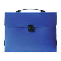 Портфель 01 отделение (Attomex) с ручкой на замке синий арт.3073400