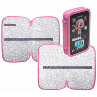 Пенал 2 отделения (deVente) 205х120мм Fancy Girl тиснение фольгой арт.7012406