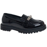 Туфли для девочки (Сказка) черные верх-искусственная кожа подкладка-натуральная кожа размерный ряд 32-37 арт.R516184255BKP