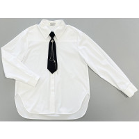 Блузка для девочки  (Kevin Young) длинный рукав цвет белый арт.R105081 размерный ряд 34/134-44/164