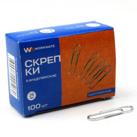 Скрепки оцинкованные 28мм овальные 100шт/уп. WM арт.67000506/14-6416