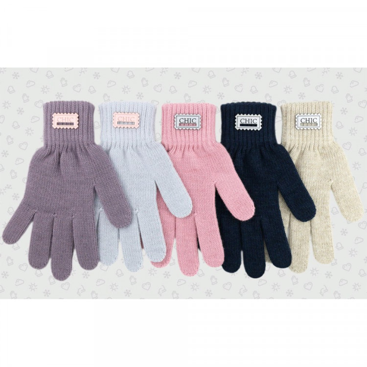 Перчатки для девочки (Полярик) арт.TG-498 размер 16.5 (11-13л) цвет в ассортименте