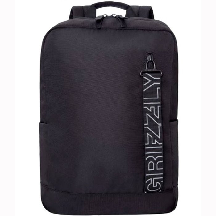Рюкзак для мальчика (Grizzly) арт RQ-013-5 черный 28х42х12 см