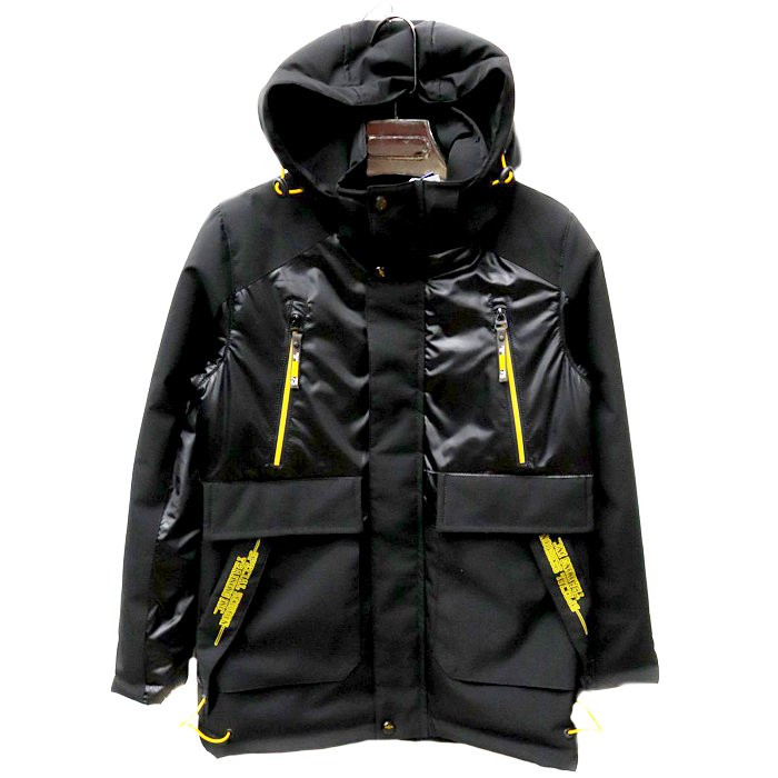 Куртка осенняя для мальчика (BWF) арт.dpj-20-29-2 размерный рядный ряд 36/140-44/164 цвет черный
