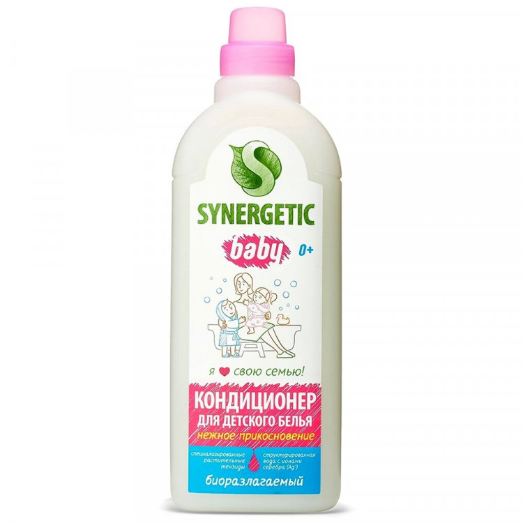 Кондиционер для белья Synergetic 1000мл Детский Нежное прикосновение (Ст.15)