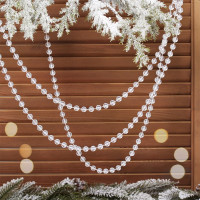 Украшение декоративное "Бусы" 200см "Волшебная капля" d-10мм прозрачн. арт.259-234