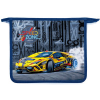 Папка школьная для тетрадей А5 на молнии (Оникс) Auto urban арт ПТ-735 дизайн с двух сторон