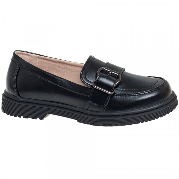Туфли для девочки (Сказка) черные верх-искусственная кожа подкладка-натуральная кожа размерный ряд 31-36 арт.R218374208BK
