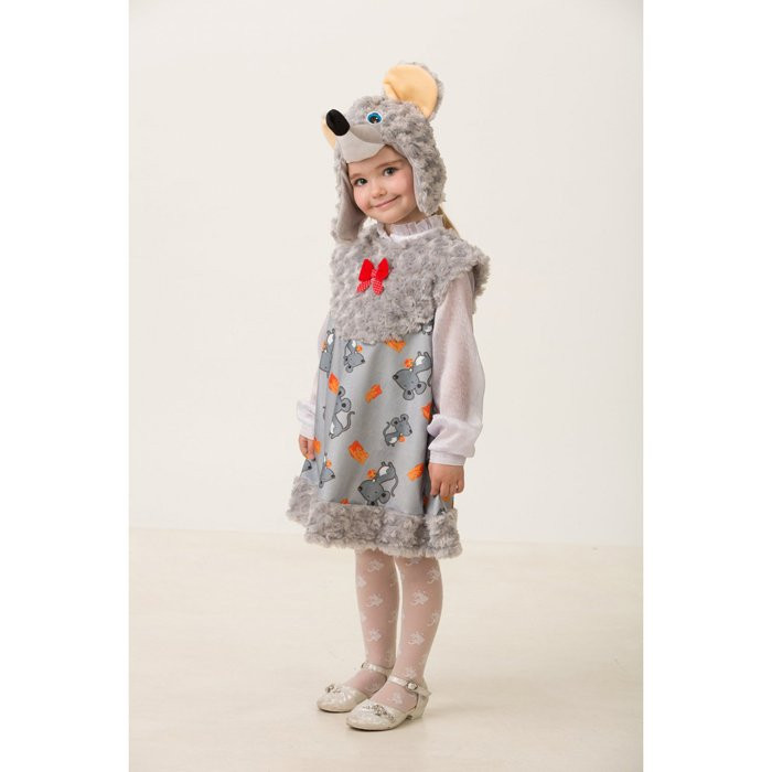 Костюм для девочки Мышка Малютка (маска,сарафан) р.26/104-28/110 арт.5312