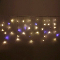 Гирлянда эл.д/улицы подвесная Бахрома 3*0,4/0,6м 100LED (св.провод) цв.т.белый мерц. арт.183-165