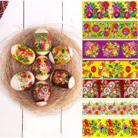 ПАСХА Термонаклейка для украшения 7 яиц "Петриковская" арт.АКН-32