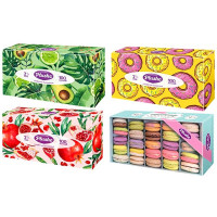 Салфетки 100шт/пачка V-сложение  2х-слойные в гофрокоробе Ассорти (Ст.35)