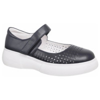 Туфли для девочки (Indigo Kids) темно-синий верх-искусственная кожа подкладка-натуральная кожа  артикул 32-0110A