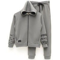 Костюм спортивный для мальчика арт.2327-72/2330-72 размер 38/146-44/164 трикотажный цвет серый