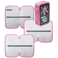 Пенал 3 отделения (deVente) 205х120мм Fancy Girl конгревное тиснение арт.7013406