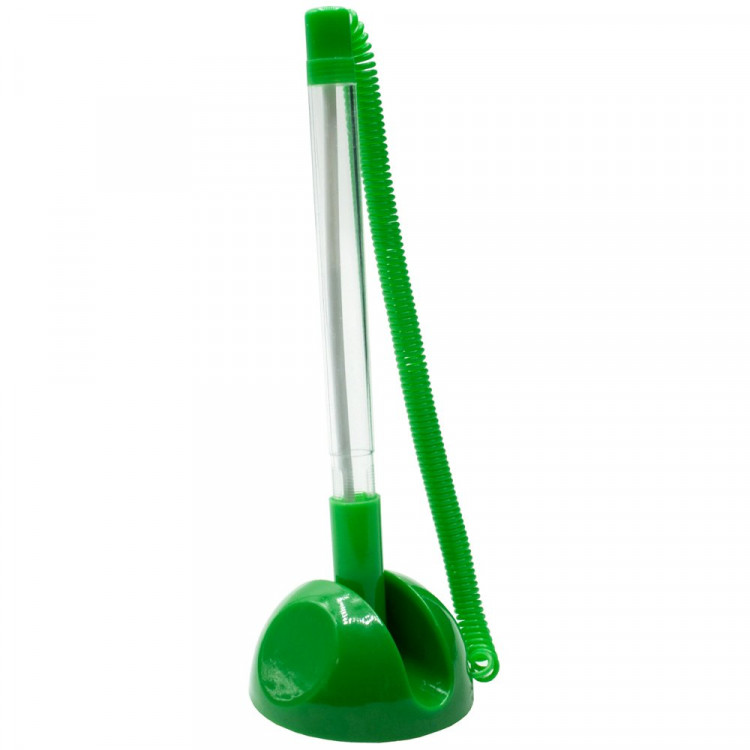 Ручка шариковая на липучке настольная (BURO) цвет корпуса зеленый арт.1609331 (Ст.)