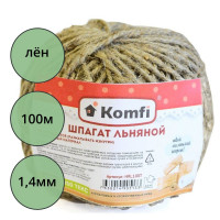 Шпагат льняной 1,25 кТекс 100м бобина арт.HRL100T