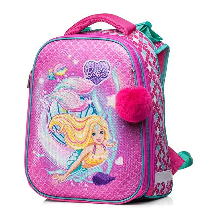 Ранец для девочек школьный (Hatber) Ergonomic Barbie 37х29х17 арт.NRk_30008