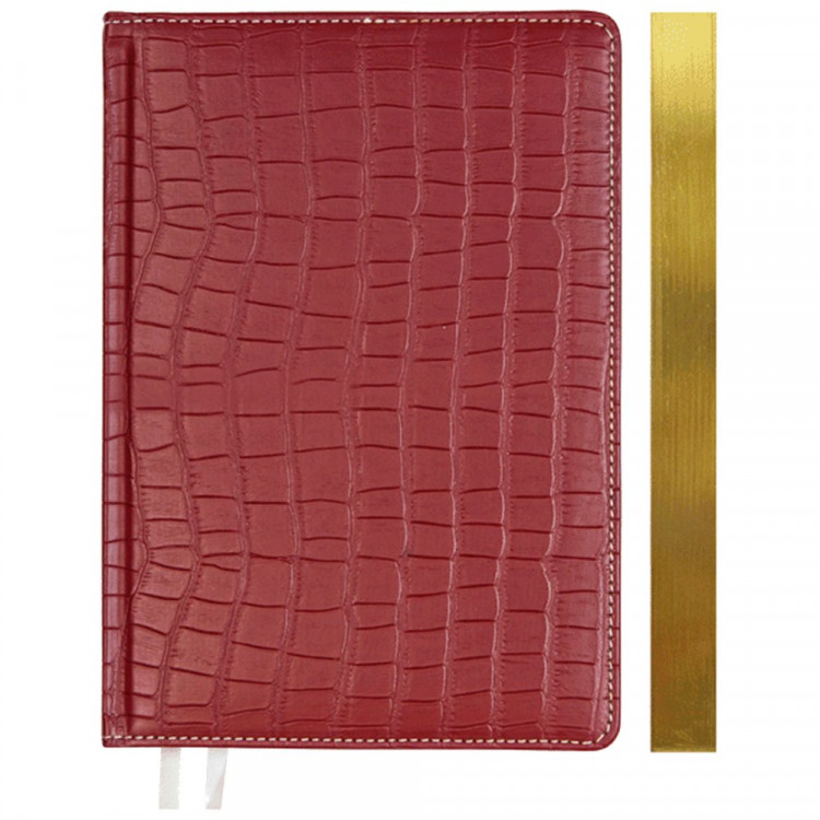 юЕжедневник А5 недат. к/з deVENTE "Wild" бордовый, золот. срез, 160л, 2 ляссе арт.2034100