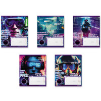 Тетрадь 18 листов клетка (ErichKrause) Cyber Game ассорти арт.60560