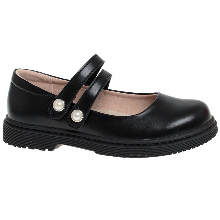 Туфли для девочки (Сказка) черные верх-искусственная кожа подкладка-натуральная кожа размерный ряд 31-36 арт.R218374209BK