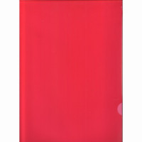Папка-уголок А4 180мкм пластиковая  красный