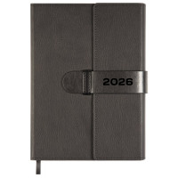 Ежедневник А5 2026 к/з deVENTE "Tudor" черный, 168л, 2 ляссе арт.2232630