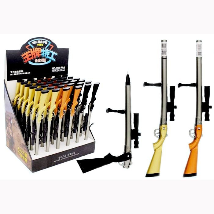 Ручка шариковая детская (МС) Ружьё с прицелом, синяя, масло арт.GP-1109AA (Ст.108)