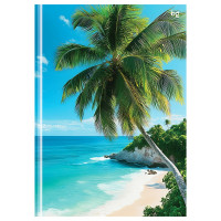 Бизнес-блокнот А5 твердая обложка 160 листов (BG) Пляж клетка глянцевая ламинация 60 г/м²  арт.ББ5т160_лг 09859