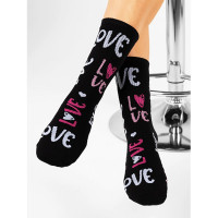 Носки женские арт.С2205 размер 23-25 хлопок72% полиамид 21% эластан 4% ПП 3% цвет черный (Красная ветка)