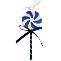 Украшение декор.подвеска фигурка "Леденец" 14см цв.голубой арт.91334