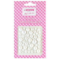 Наклейки-стразы акриловые (deVENTE) Жемчужный микс белый арт. 8004039