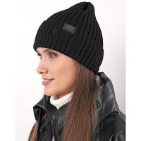 Шапка демисезонная для девочки (CLEVER) арт.444209ха размер 54-56 цвет черный