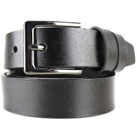 Ремень детский натуральная кожа цвет черный (80-100см) арт.530005-0001