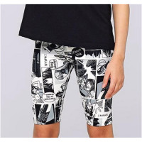 Бриджи для девочки артикул CLE 906461гн размер 32/128-42/158 цвет бело-черный