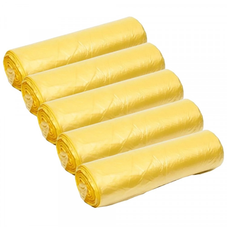 Пакет фасовочный ПНД рулон  24*37см 10мкм 100шт/уп желтые