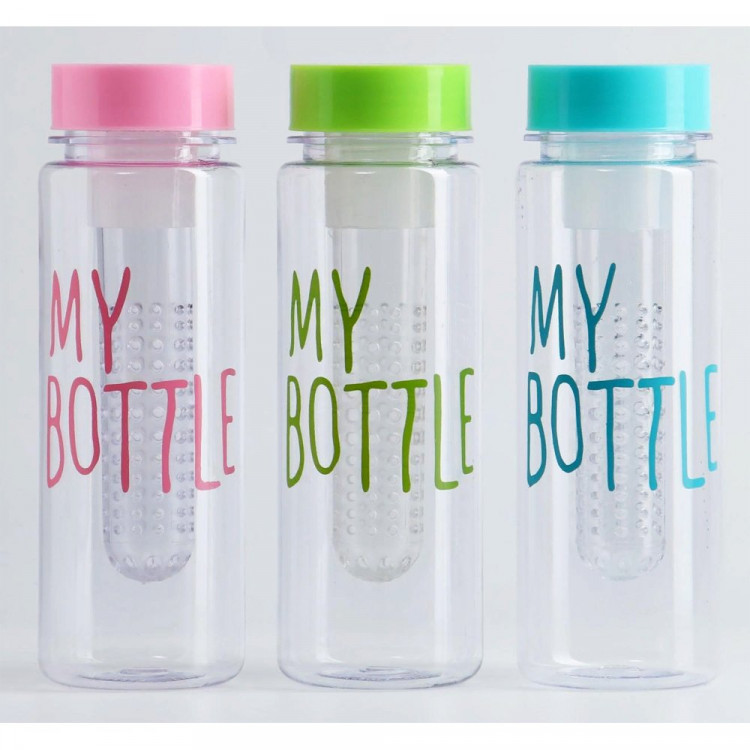 Бутылка 500мл с ручкой "My bottle", с контейнером для фруктов арт.2581922