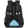 Рюкзак для девочек школьный (Grizzly) + брелок арт RG-360-6/1 черный 27х40х20 см