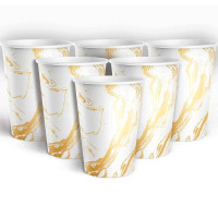 Стаканы бумажные 06шт/наб. 250мл "Белый мрамор" арт.3.0000859
