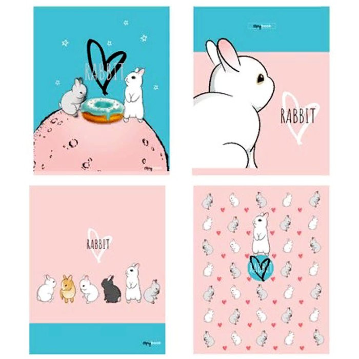 Тетрадь А5 клетка 40 листов скоба (BG) Rabbit Т5ск40 10042